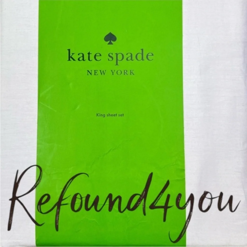 Kate Spade - ‘Lavender’ Cotton King Sheet Set. NWT Firm! Last one!